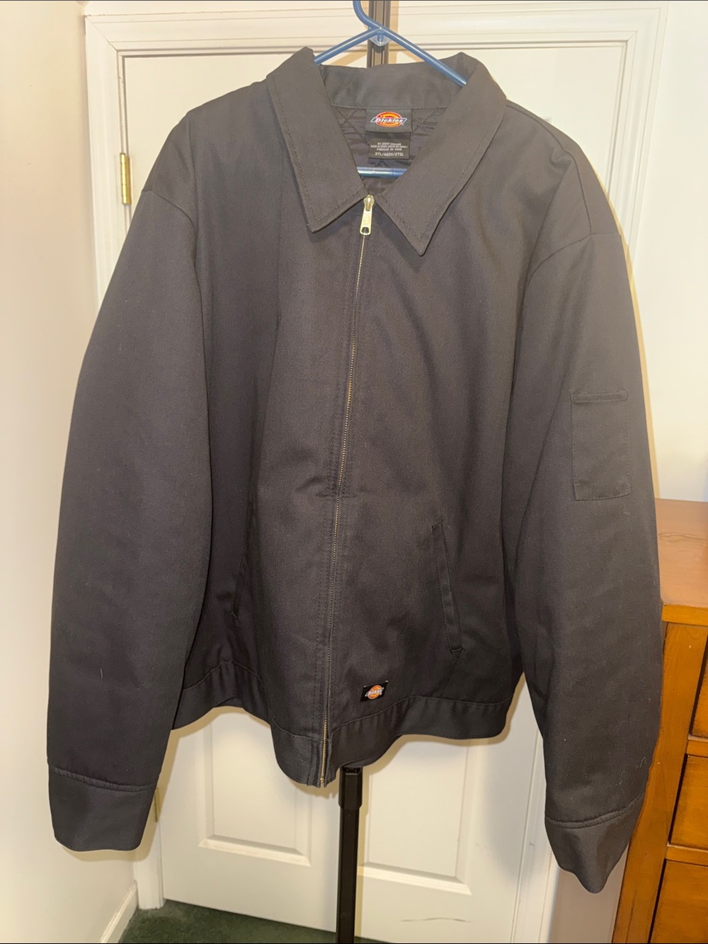 Dickies Black Men’s Bomber Jacket with Zip Front